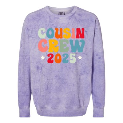 Groovy Cousin Crew 2025 Christmas Making Memories Xmas 2025 Gift Colorblast Crewneck Sweatshirt