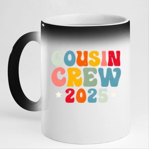 Groovy Cousin Crew 2025 Christmas Making Memories Xmas 2025 Gift 11oz Black Color Changing Mug