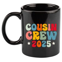 Groovy Cousin Crew 2025 Christmas Making Memories Xmas 2025 Gift 11oz C Handle Ceramic Mug