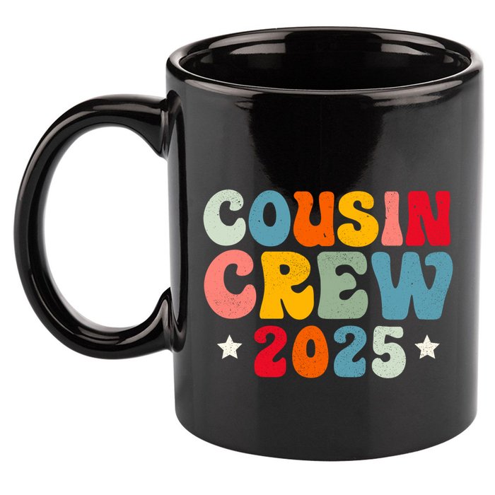 Groovy Cousin Crew 2025 Christmas Making Memories Xmas 2025 Gift 11oz C Handle Ceramic Mug