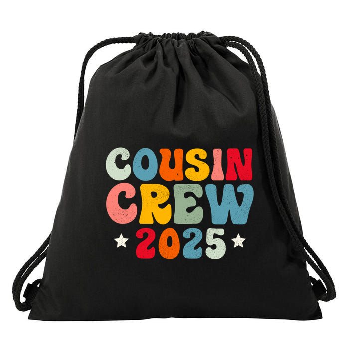 Groovy Cousin Crew 2025 Christmas Making Memories Xmas 2025 Gift Drawstring Bag