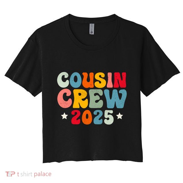 Groovy Cousin Crew 2025 Christmas Making Memories Xmas 2025 Gift Crop Top