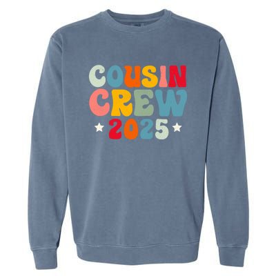 Groovy Cousin Crew 2025 Christmas Making Memories Xmas 2025 Gift Garment-Dyed Sweatshirt