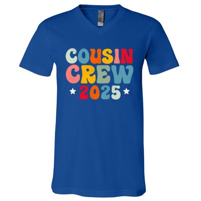 Groovy Cousin Crew 2025 Christmas Making Memories Xmas 2025 Gift V-Neck T-Shirt