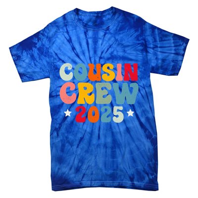 Groovy Cousin Crew 2025 Christmas Making Memories Xmas 2025 Gift Tie-Dye T-Shirt