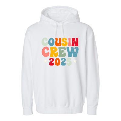 Groovy Cousin Crew 2025 Christmas Making Memories Xmas 2025 Gift Garment-Dyed Fleece Hoodie