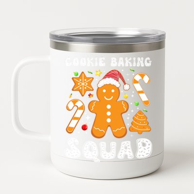 Gingerbread Cookies Cookie Baking Squad Christmas Baker Gift 12 oz Stainless Steel Tumbler Cup