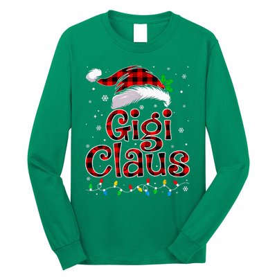 Gigi Claus Christmas Lights Pajama Family Matching Long Sleeve Shirt