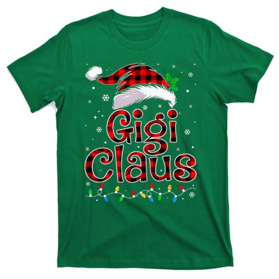 Gigi Claus Christmas Lights Pajama Family Matching T-Shirt