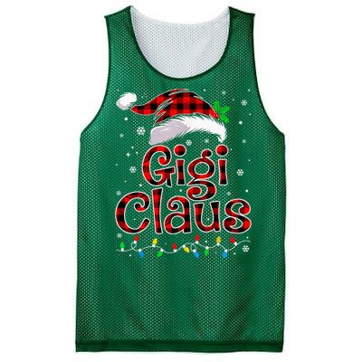 Gigi Claus Christmas Lights Pajama Family Matching Mesh Reversible Basketball Jersey Tank