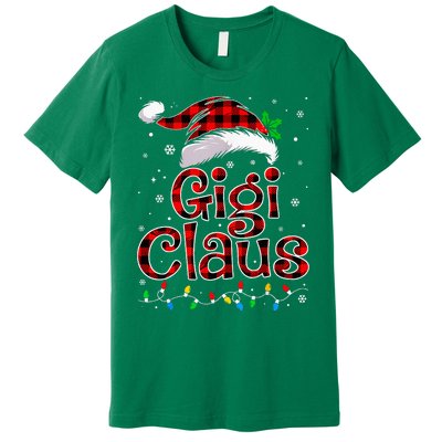 Gigi Claus Christmas Lights Pajama Family Matching Premium T-Shirt