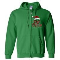 Gigi Claus Christmas Lights Pajama Family Matching Full Zip Hoodie