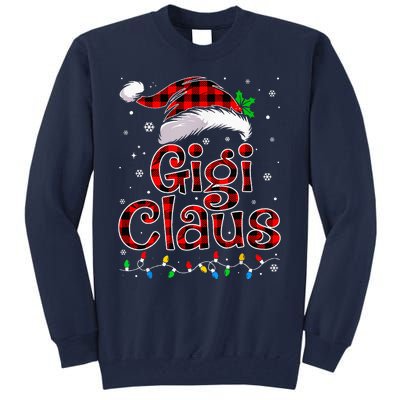 Gigi Claus Christmas Lights Pajama Family Matching Tall Sweatshirt