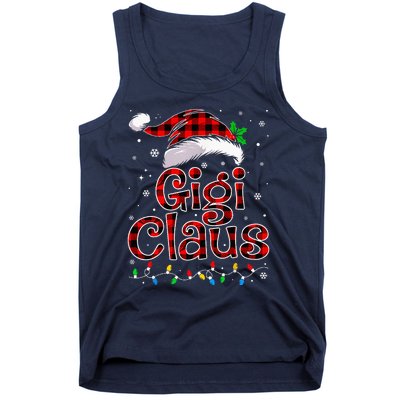 Gigi Claus Christmas Lights Pajama Family Matching Tank Top