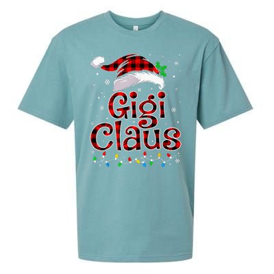 Gigi Claus Christmas Lights Pajama Family Matching Sueded Cloud Jersey T-Shirt