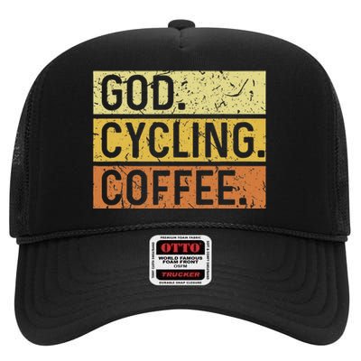 God Cycling Coffee Jesus Mountain Bike Mtb Biking High Crown Mesh Back Trucker Hat