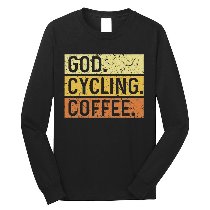 God Cycling Coffee Jesus Mountain Bike Mtb Biking Long Sleeve Shirt