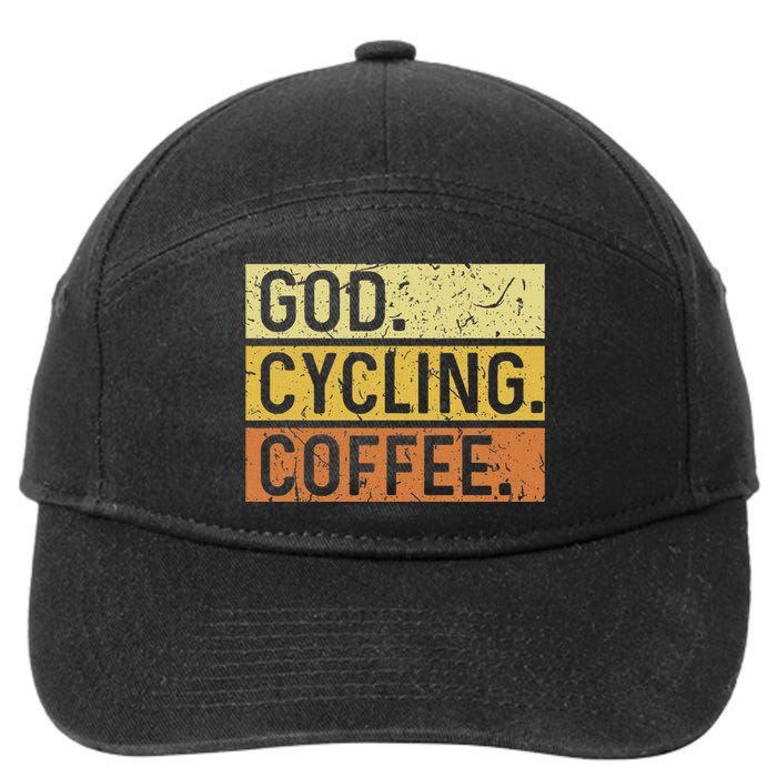 God Cycling Coffee Jesus Mountain Bike Mtb Biking 7-Panel Snapback Hat