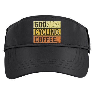 God Cycling Coffee Jesus Mountain Bike Mtb Biking Adult Drive Performance Visor