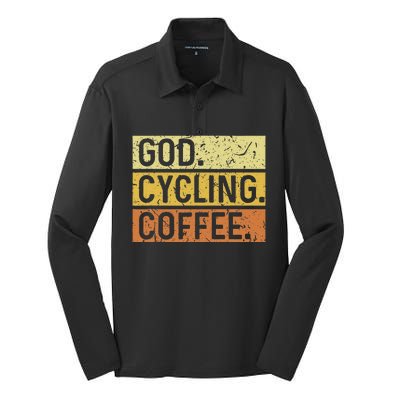 God Cycling Coffee Jesus Mountain Bike Mtb Biking Silk Touch Performance Long Sleeve Polo