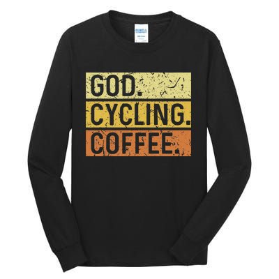 God Cycling Coffee Jesus Mountain Bike Mtb Biking Tall Long Sleeve T-Shirt