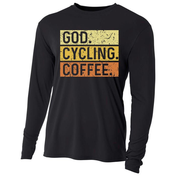 God Cycling Coffee Jesus Mountain Bike Mtb Biking Cooling Performance Long Sleeve Crew