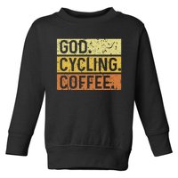 God Cycling Coffee Jesus Mountain Bike Mtb Biking Toddler Sweatshirt