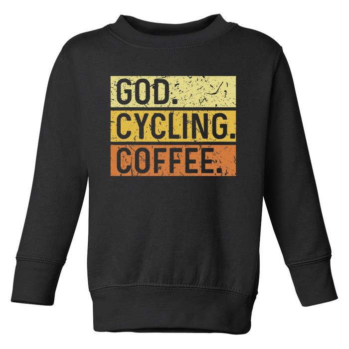 God Cycling Coffee Jesus Mountain Bike Mtb Biking Toddler Sweatshirt