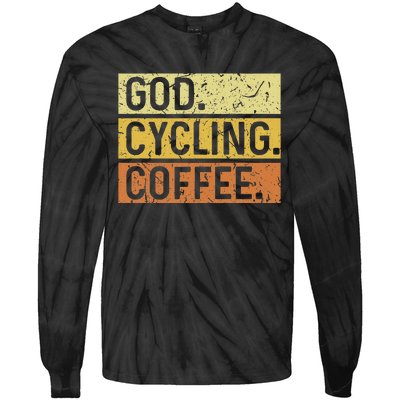 God Cycling Coffee Jesus Mountain Bike Mtb Biking Tie-Dye Long Sleeve Shirt