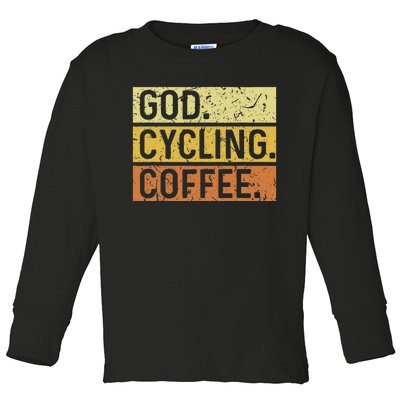 God Cycling Coffee Jesus Mountain Bike Mtb Biking Toddler Long Sleeve Shirt