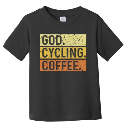 God Cycling Coffee Jesus Mountain Bike Mtb Biking Toddler T-Shirt