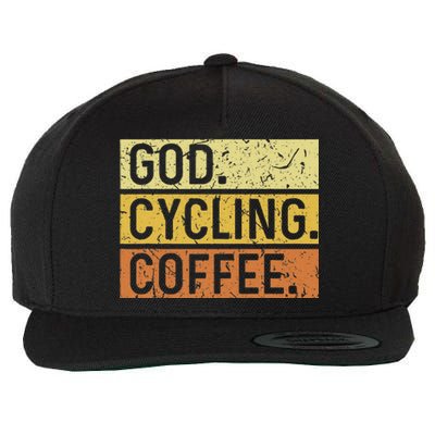 God Cycling Coffee Jesus Mountain Bike Mtb Biking Wool Snapback Cap