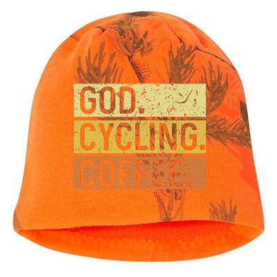 God Cycling Coffee Jesus Mountain Bike Mtb Biking Kati - Camo Knit Beanie