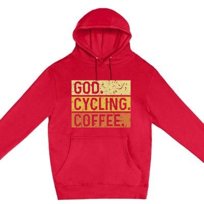 God Cycling Coffee Jesus Mountain Bike Mtb Biking Premium Pullover Hoodie