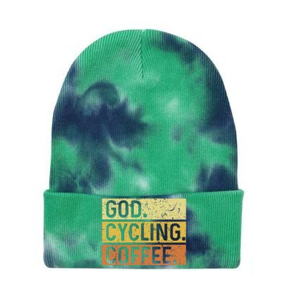 God Cycling Coffee Jesus Mountain Bike Mtb Biking Tie Dye 12in Knit Beanie