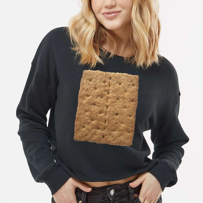 Graham Cracker Camping And Smores Group Halloween Costume Gift Cropped Pullover Crew