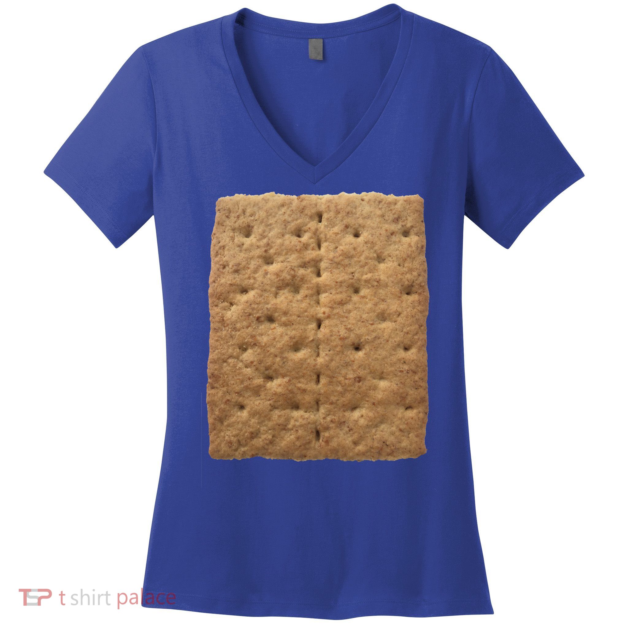 Graham Cracker Camping And Smores Group Halloween Costume Gift Women's V-Neck T-Shirt