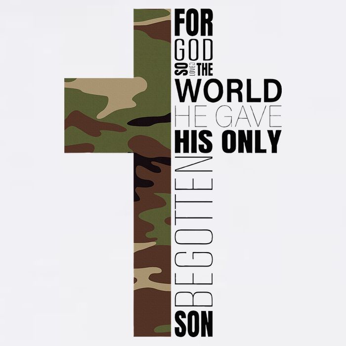 Green Camo Christian Cross Gifts John 316 Bible Verse Doggie Tank
