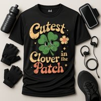 Girl Cutest Clover In The Patch Baby St Patricks Day Gift Cooling Performance Crew T-Shirt
