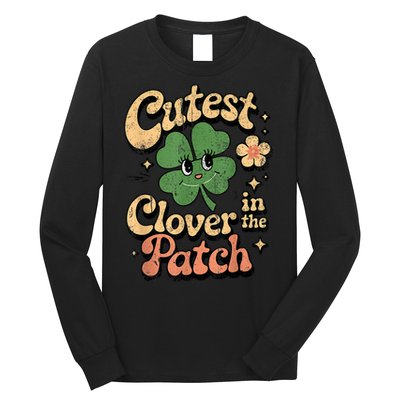Girl Cutest Clover In The Patch Baby St Patricks Day Gift Long Sleeve Shirt