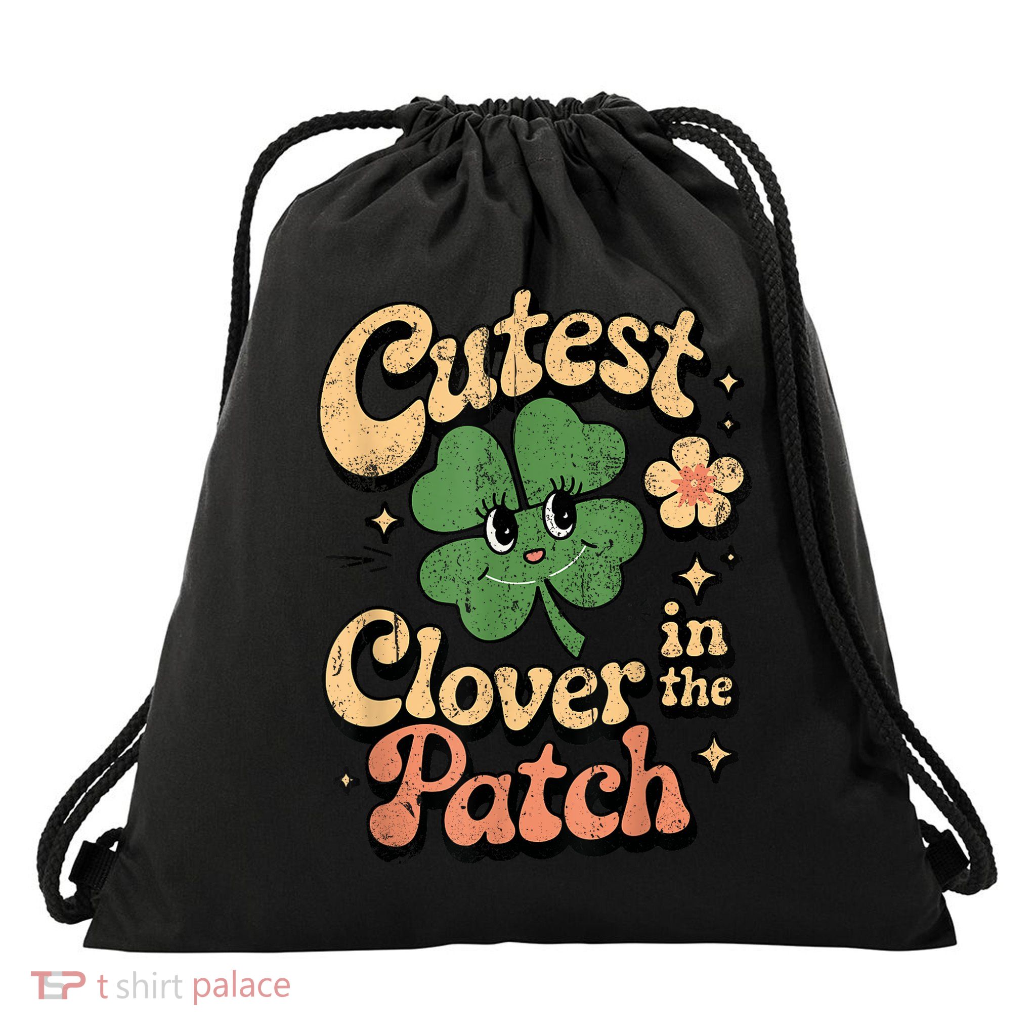 Girl Cutest Clover In The Patch Baby St Patricks Day Gift Drawstring Bag