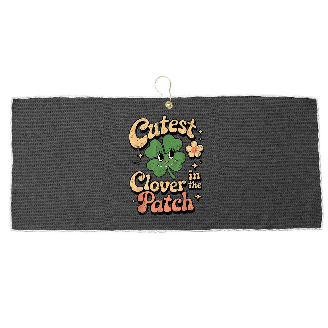 Girl Cutest Clover In The Patch Baby St Patricks Day Gift Large Microfiber Waffle Golf Towel