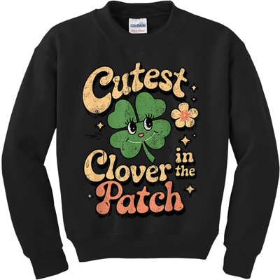 Girl Cutest Clover In The Patch Baby St Patricks Day Gift Kids Sweatshirt