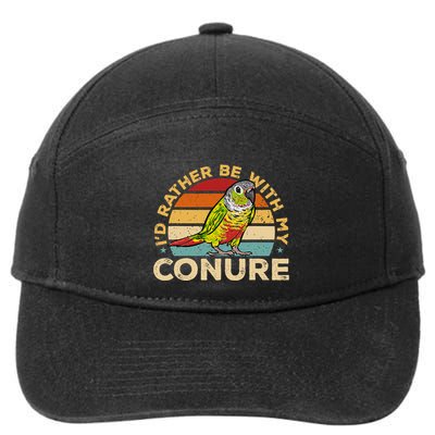 Green Cheek Conure ID Rather Be With My Conure 7-Panel Snapback Hat