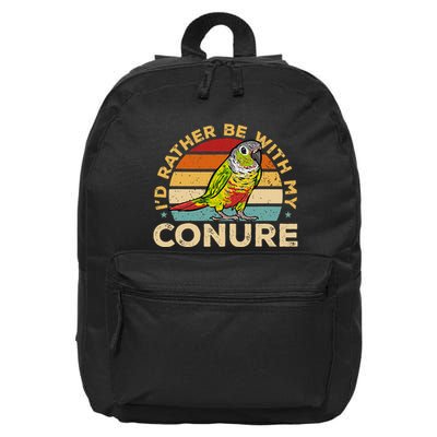 Green Cheek Conure ID Rather Be With My Conure 16 in Basic Backpack