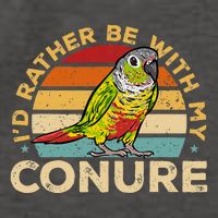 Green Cheek Conure ID Rather Be With My Conure Vector Backpack