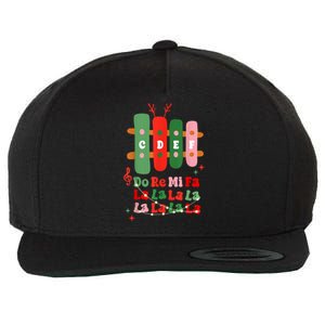 Groovy Christmas Cdef Do Re Mi Fa La La La La Music Teacher Xmas Gift Wool Snapback Cap