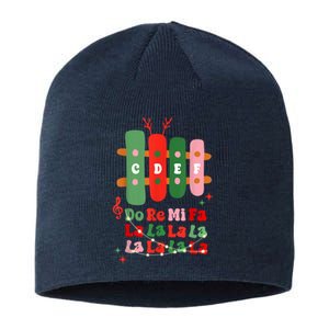 Groovy Christmas Cdef Do Re Mi Fa La La La La Music Teacher Xmas Gift Sustainable Beanie