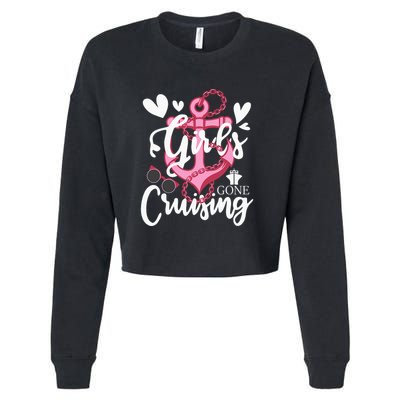 Gone Cruising Cruise Ship Lover Cruiser Trip Cropped Pullover Crew
