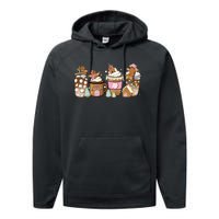 Gingerbread Christmas Coffee Christmas Coffee Performance Fleece Hoodie